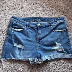 Universal Thread Blue Jean Shorts Distressed Cut-Off
